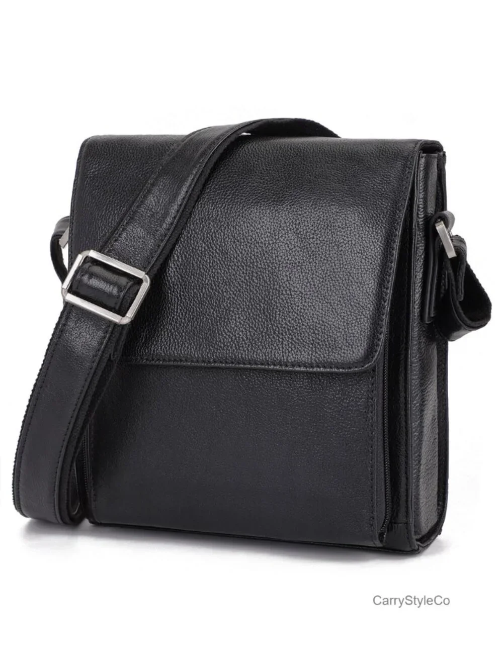 Genuine Leather Crossbody Messenger Bag for Men Work Travel